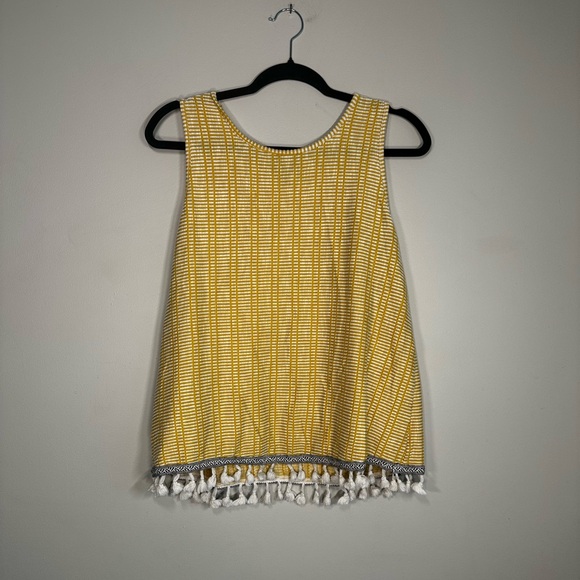 W5 Tank Top Size XL Yellow Stripes - Picture 1 of 6